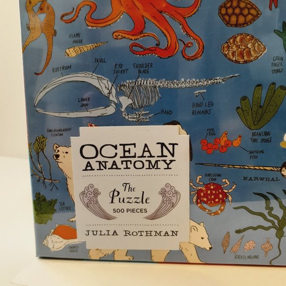 Julia Rothman 500 piece puzzle OCEAN ANATOMY brand new in sealed box - Picture 2 of 5